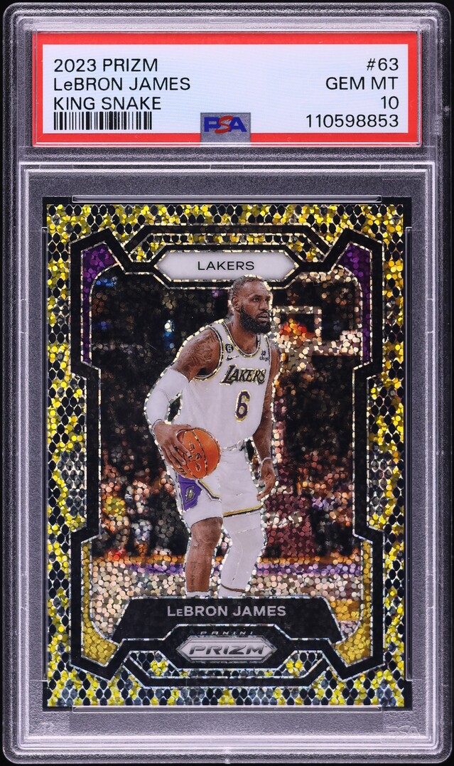 2023 Panini Prizm King Snake LeBron James #63 PSA 10 GEM MINT