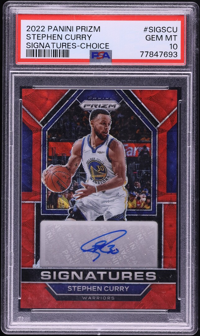 2022 Panini Prizm Choice Stephen Curry AUTO #SIGSCU PSA 10 GEM MINT