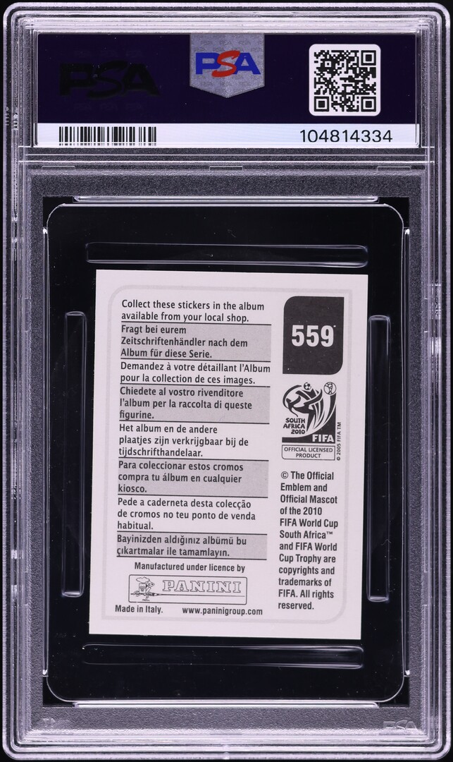 2010 Panini FIFA World Cup Sticker South Africa Cristiano Ronaldo #559 PSA 9