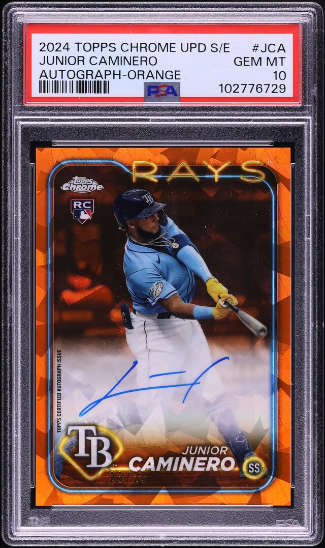 2024 Topps Chrome Update Sapphire Orange Junior Caminero ROOKIE