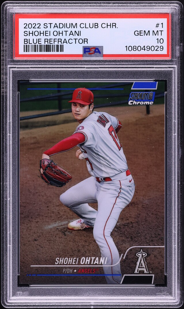 2022 Stadium Club Chrome Blue Refractor Shohei Ohtani /199 #1 PSA 10 GEM MINT