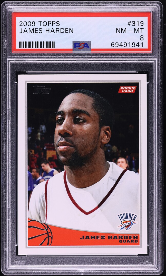 2009 Topps Basketball James Harden ROOKIE #319 PSA 8 NM-MT