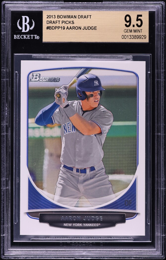 2013 Bowman Draft Picks Aaron Judge PROSPECT #BDPP19 BGS 9.5 GEM MINT