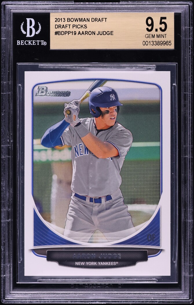 2013 Bowman Draft Picks Aaron Judge PROSPECT #BDPP19 BGS 9.5 GEM MINT