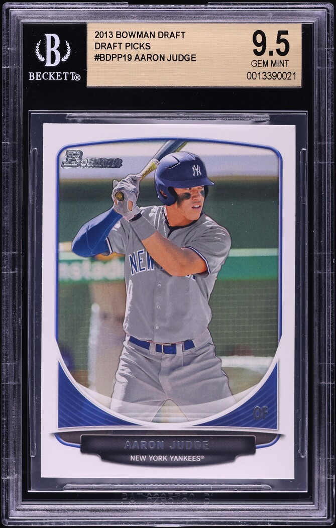 2013 Bowman Draft Picks Aaron Judge PROSPECT #BDPP19 BGS 9.5 GEM MINT