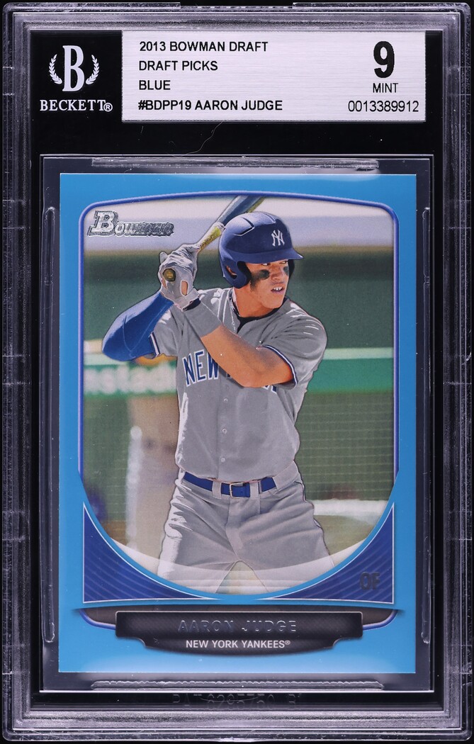2013 Bowman Draft Picks Blue Aaron Judge PROSPECT /500 #BDPP19 BGS 9 MINT