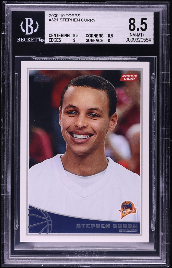 2009 Topps Basketball Stephen Curry ROOKIE #321 BGS 8.5 NM-MT+