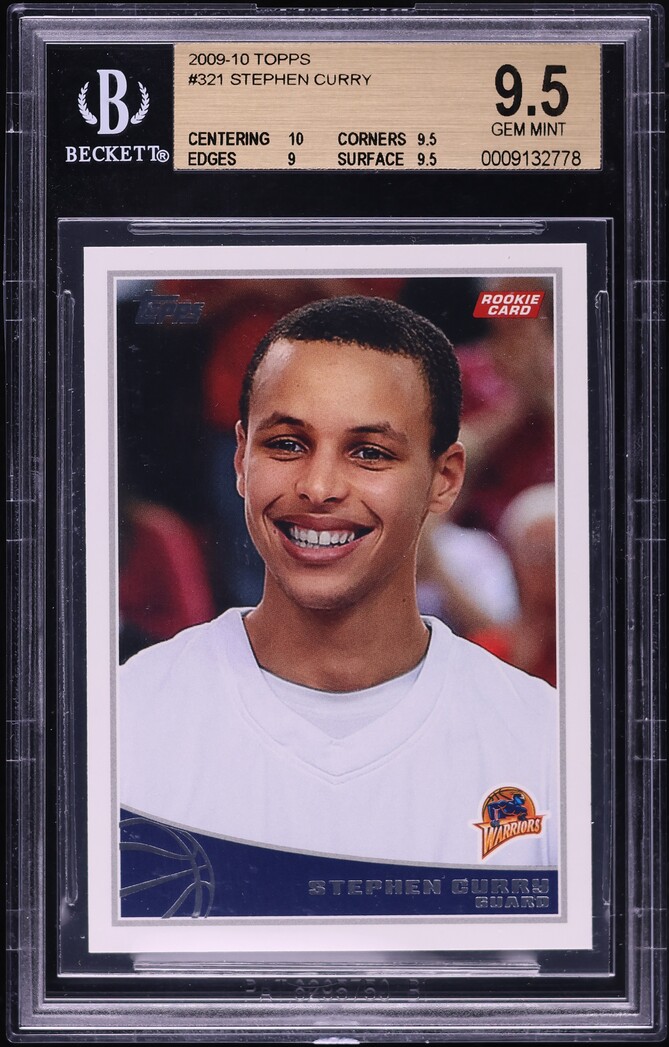 2009 Topps Basketball Stephen Curry ROOKIE #321 BGS 9.5 GEM MINT