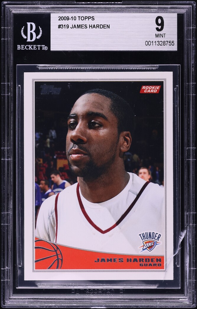 2009 Topps Basketball James Harden ROOKIE #319 BGS 9 MINT on