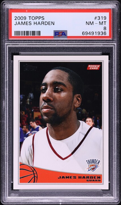 2009 Topps Basketball James Harden ROOKIE #319 PSA 8 NM-MT on 2009 Topps Basketball James Harden ROOKIE #319 PSA 8 NM-MT on