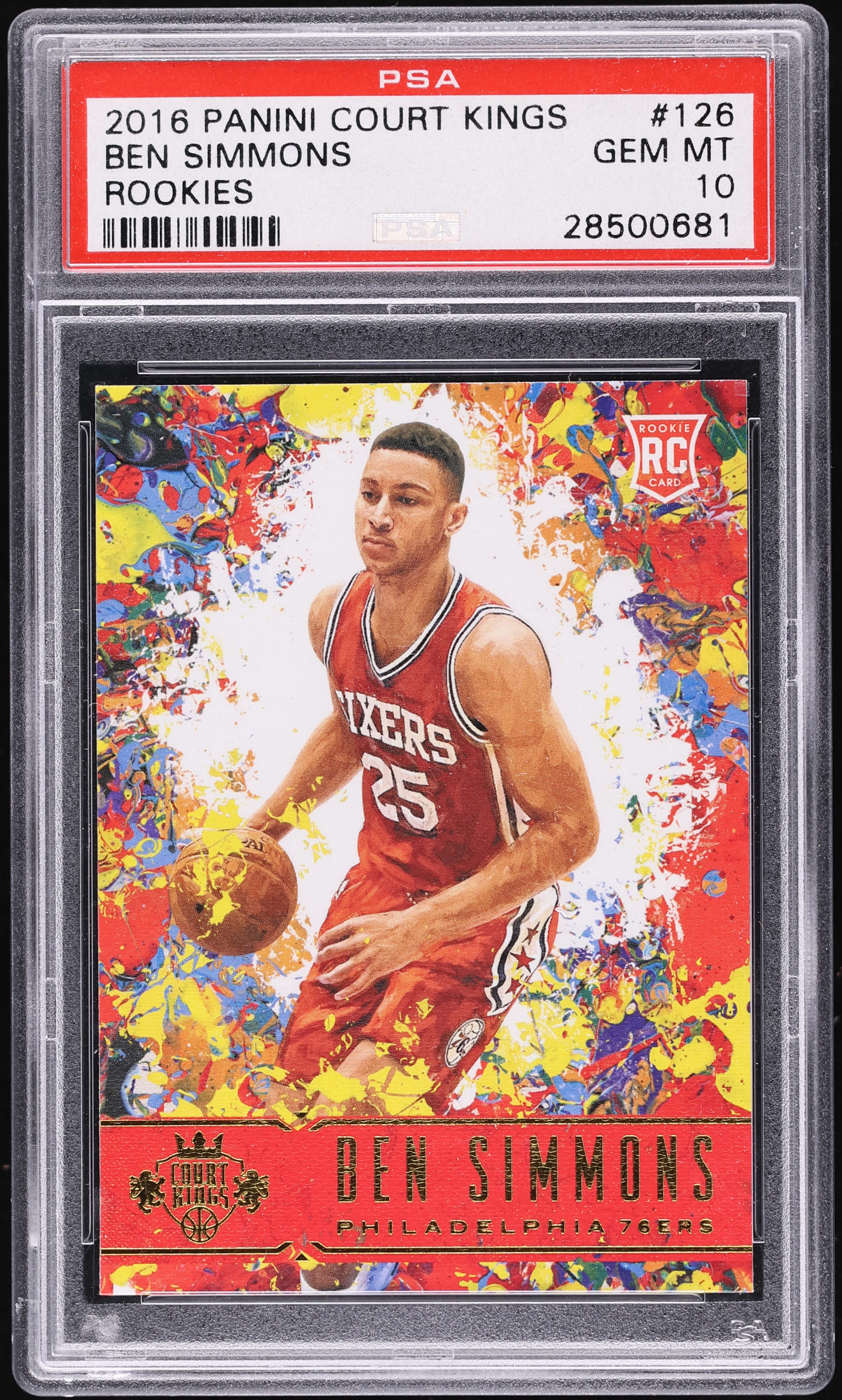 2016 Panini Court Kings Ben Simmons ROOKIE #126 PSA 10 GEM MINT on