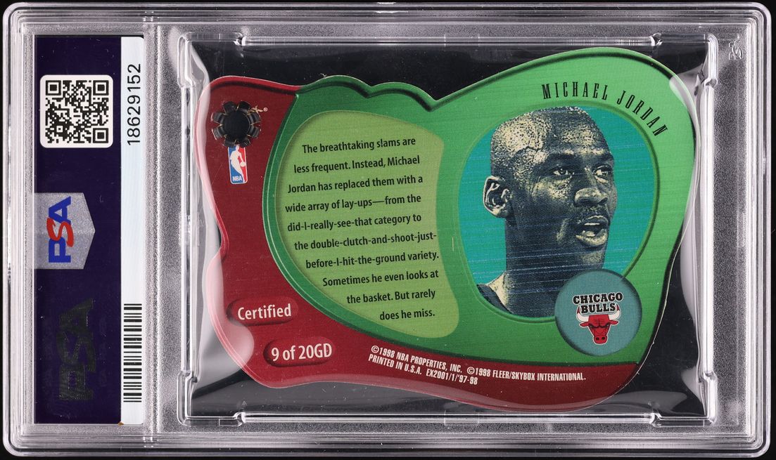 1997 Skybox E-X2001 Gravity Denied Die-Cut Michael Jordan #9 PSA 9 MINT
