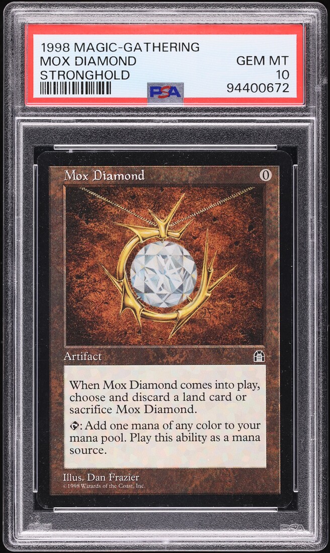 1998 Magic The Gathering MTG Stronghold Mox Diamond PSA 10 GEM MINT