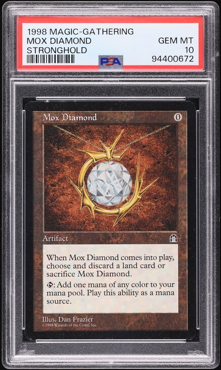 1998 Magic The Gathering MTG Stronghold Mox Diamond PSA 10 GEM