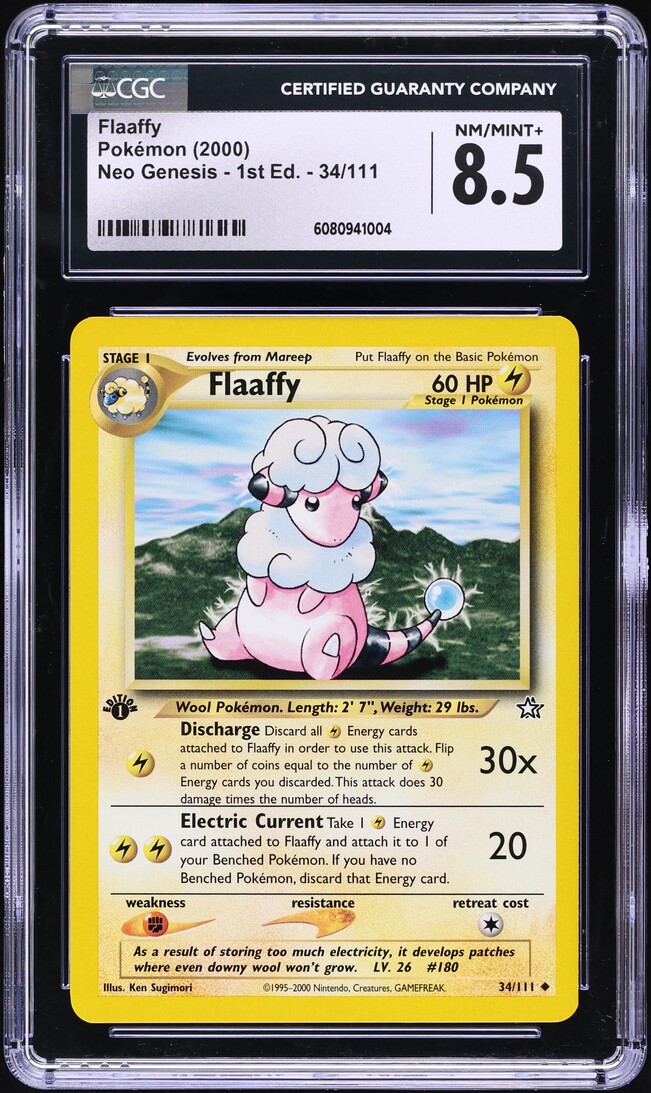 2000 Pokemon Neo Genesis 1st Edition Flaaffy #34 CGC 8.5 NM-MT+ on Fanatics  Collect