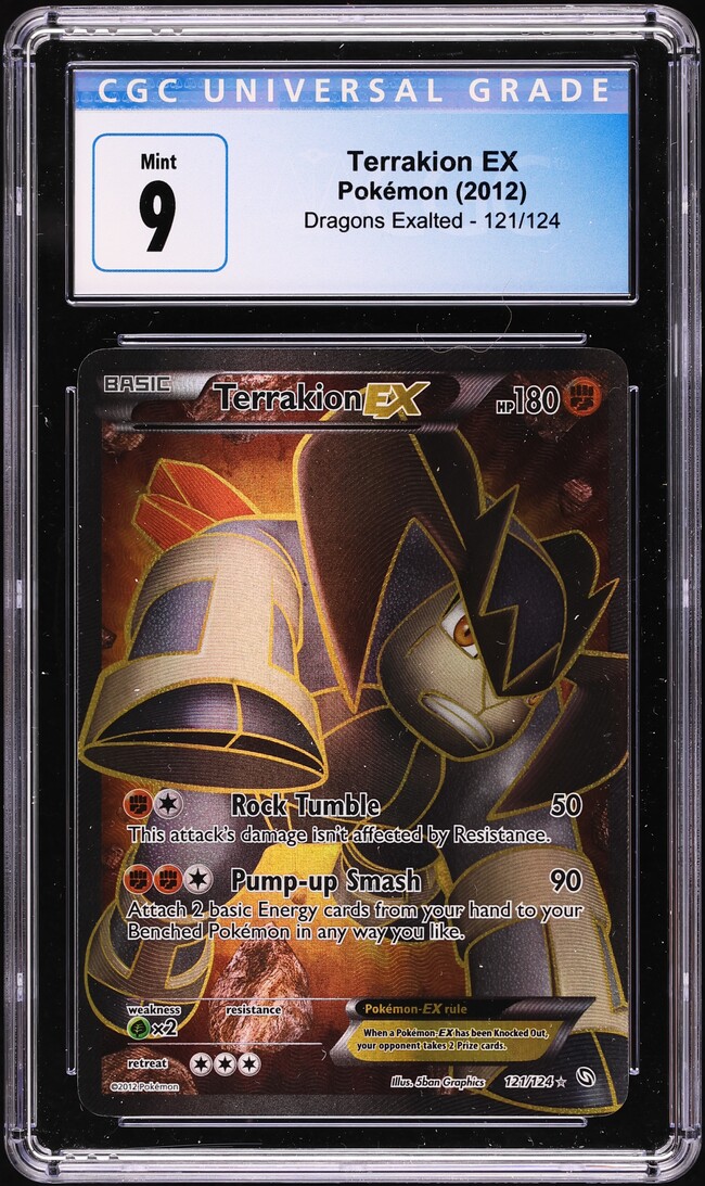 2012 Pokemon Black & White Dragons Exalted Full Art Terrakion EX #121 CGC 9  MINT on Fanatics Collect