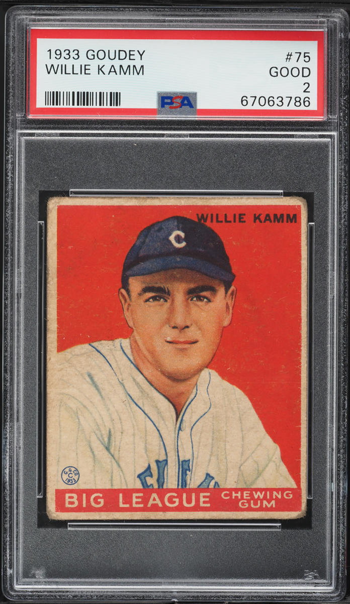 1933 Goudey Willie Kamm #75 PSA 2 GD