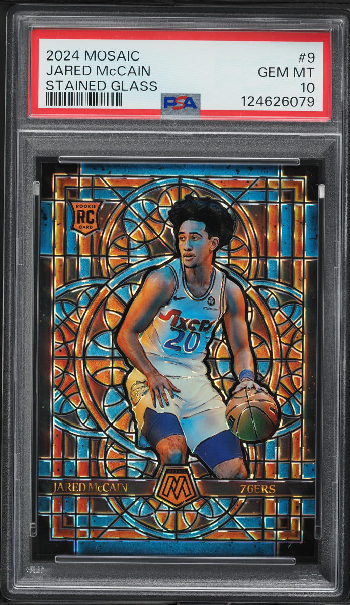 2024 Panini Mosaic Stained Glass Jared McCain ROOKIE #9 PSA 10 GEM MINT
