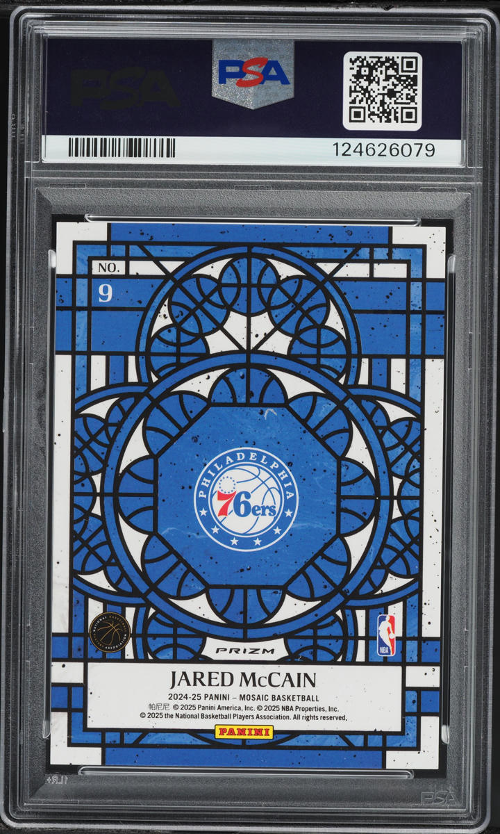 2024 Panini Mosaic Stained Glass Jared McCain ROOKIE #9 PSA 10 GEM MINT