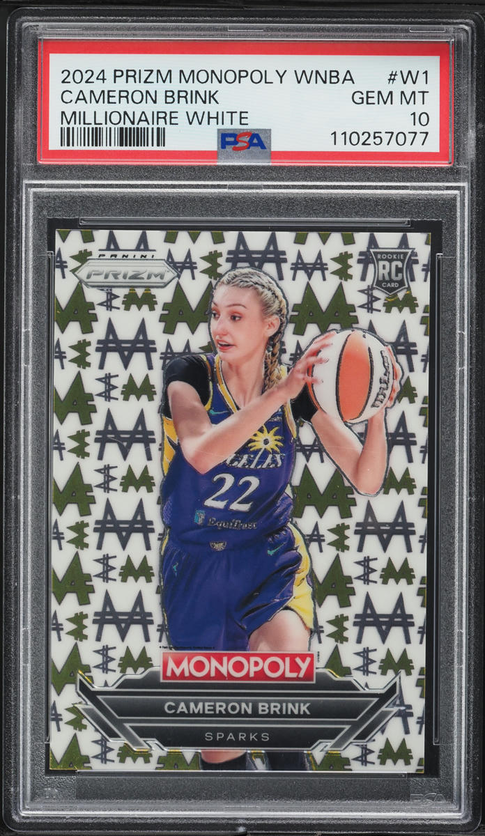 2024 Panini Prizm Monopoly WNBA Millionaire White Cameron Brink RC #W1 PSA 10