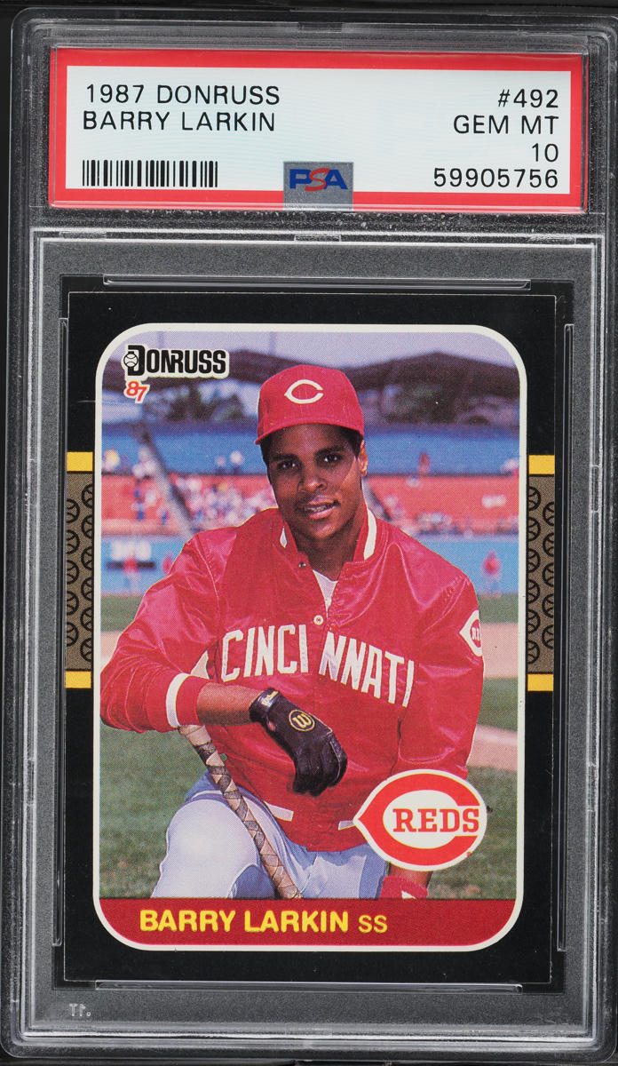 1987 Donruss Barry Larkin ROOKIE #492 PSA 10 GEM MINT