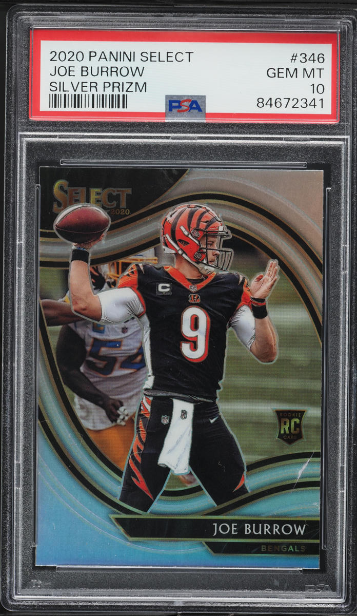 2020 Select Field Level Silver Prizm Joe Burrow ROOKIE #346 PSA 10 GEM MINT