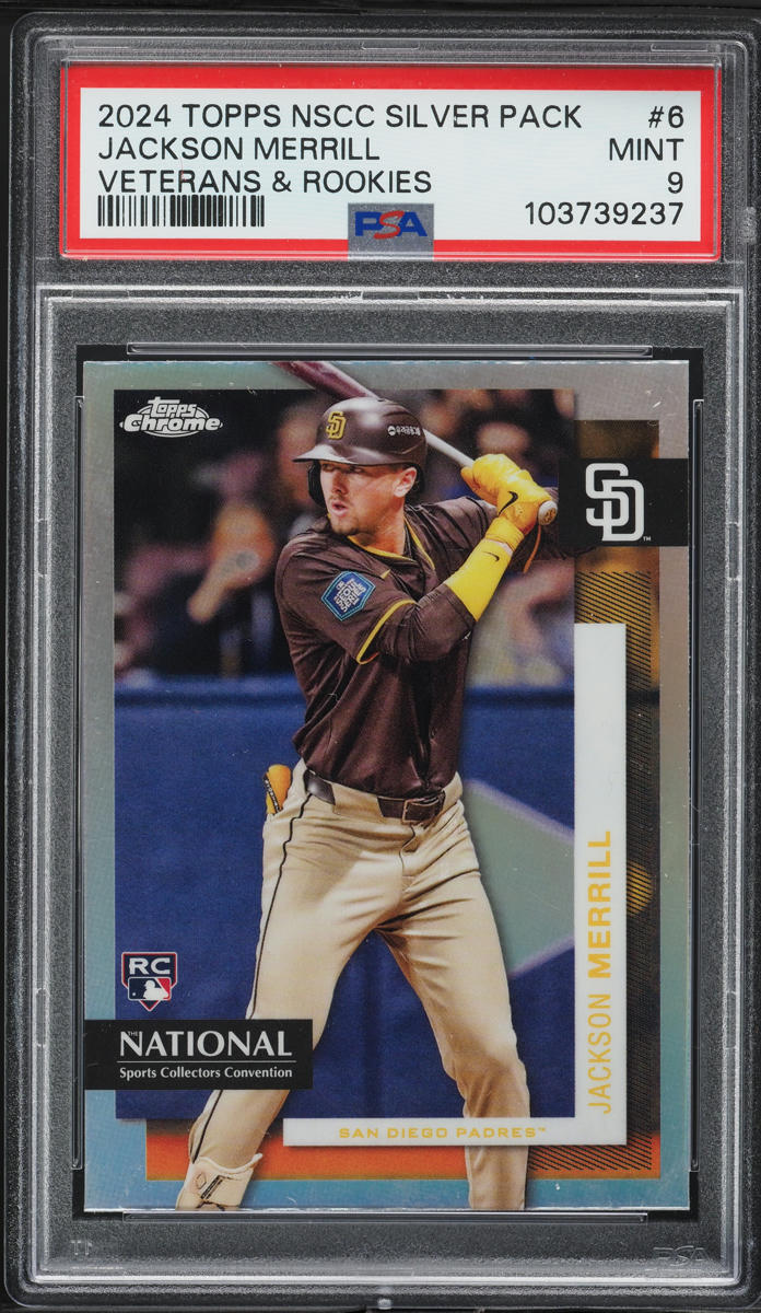 2024 Topps NSCC Silver Pack Veterans & Rookies Jackson Merrill ROOKIE #6 PSA 9