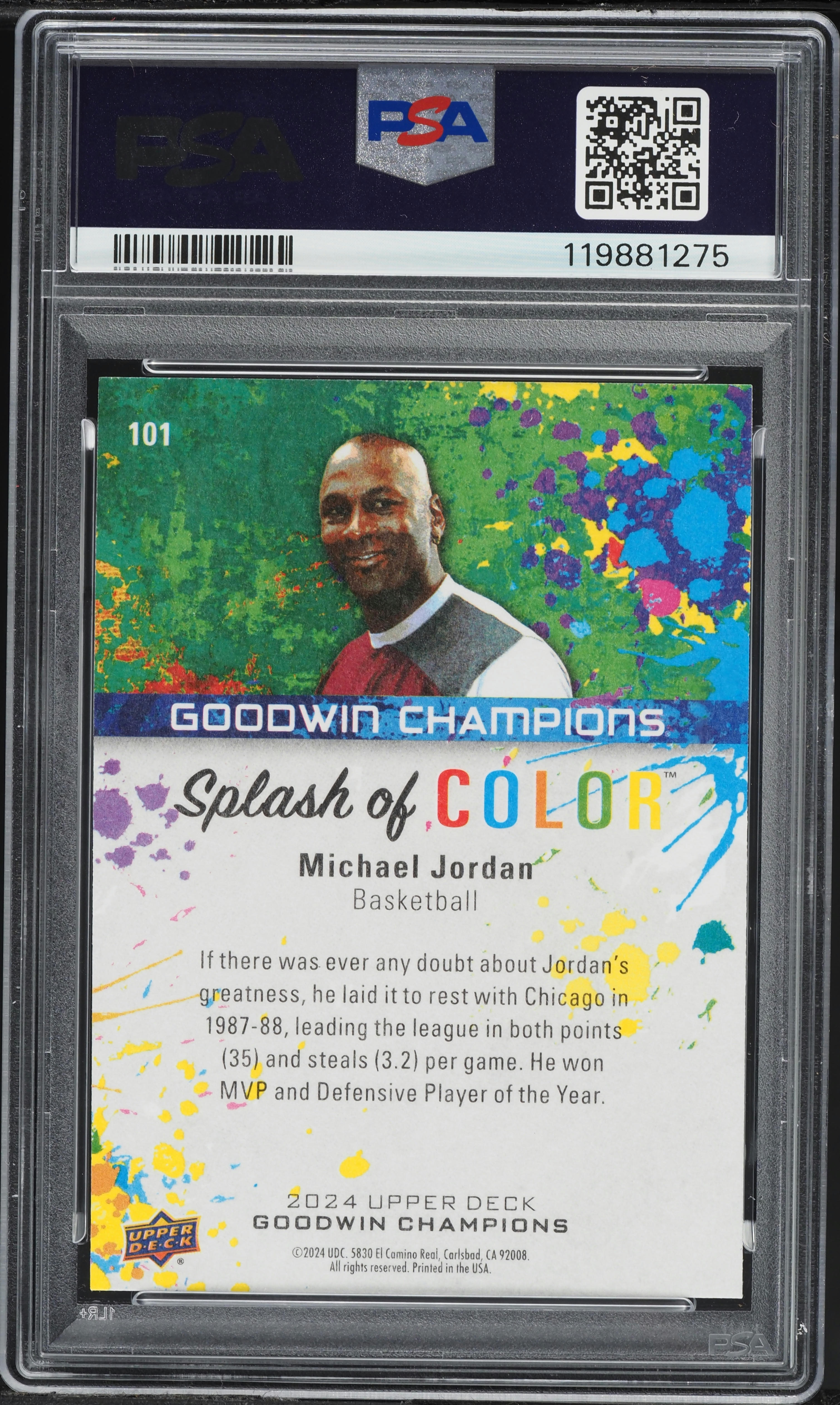 2024 Upper Deck Goodwin Champions Michael Jordan #101 PSA 9 MINT 