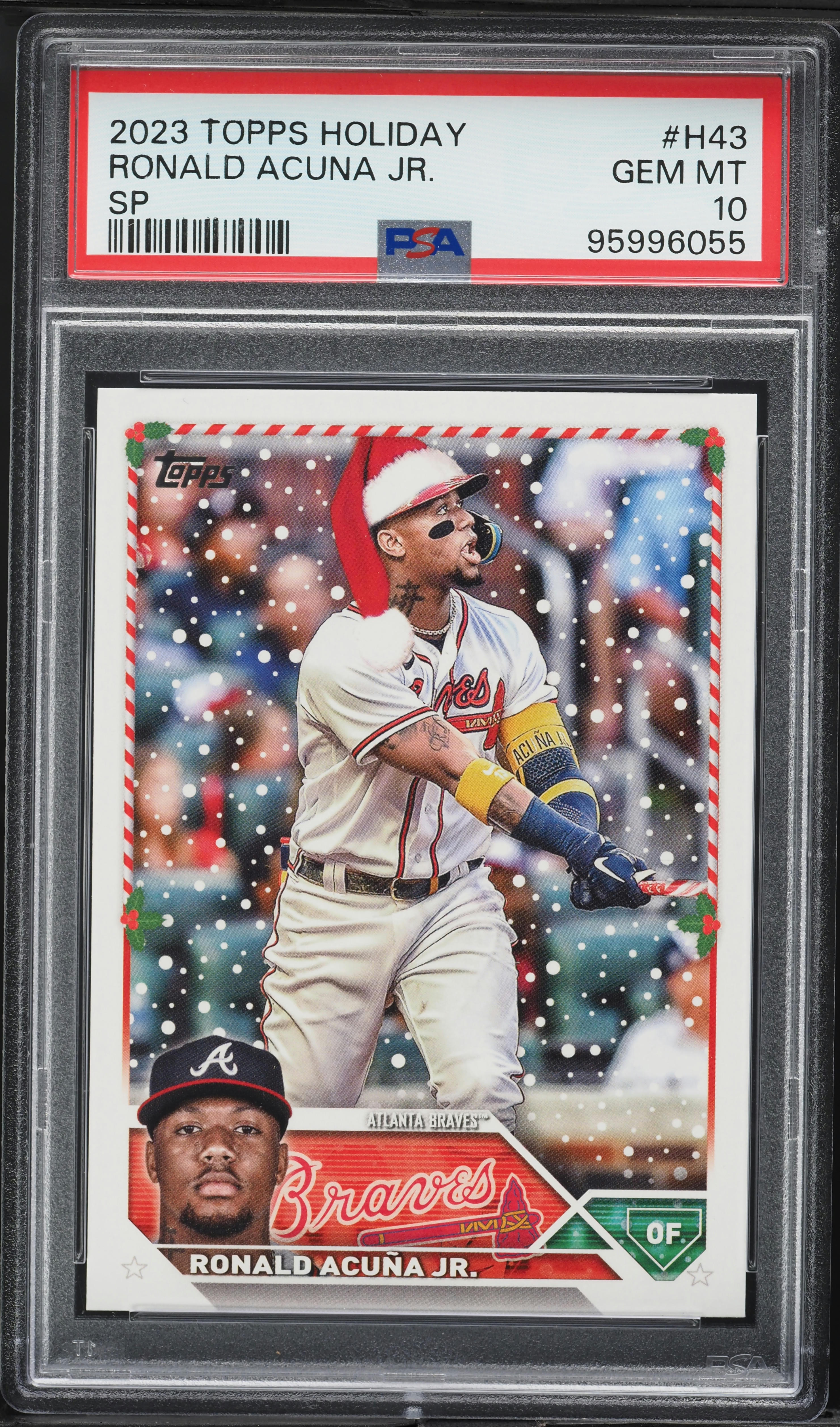 2023 Topps Holiday Ronald Acuna Jr. SP #H43 PSA 10 GEM MINT on