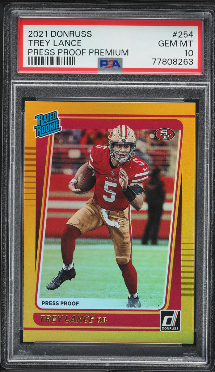 2021 Donruss Press Proof Premium Trey Lance ROOKIE #254 PSA 10 GEM MINT