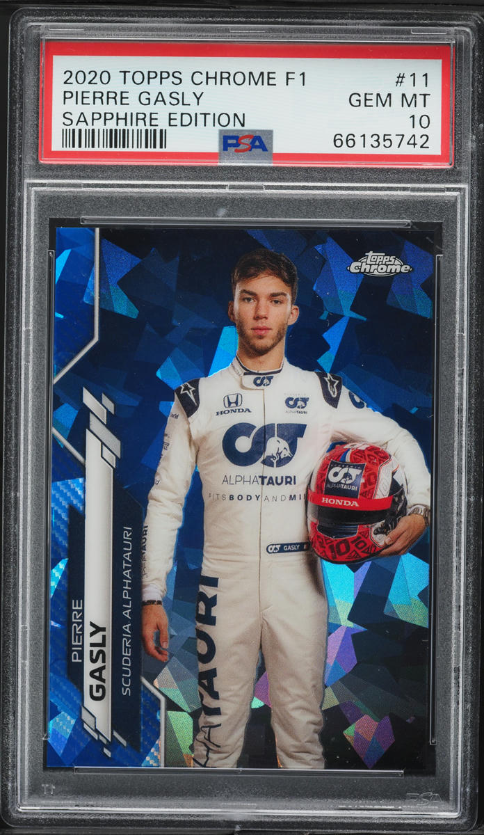2020 Topps Chrome Formula 1 F1 Sapphire Edition Pierre Gasly #11 PSA 10 GEM MINT