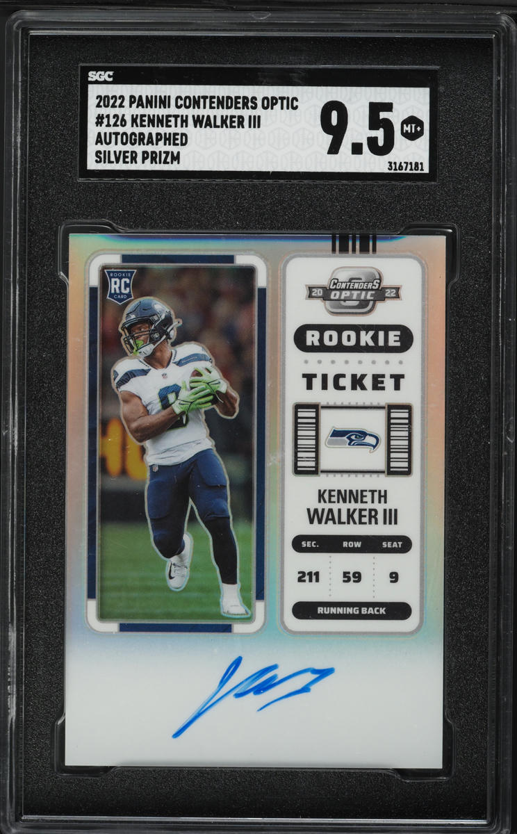 2022 Panini Contenders Optic Silver Kenneth Walker III ROOKIE AUTO