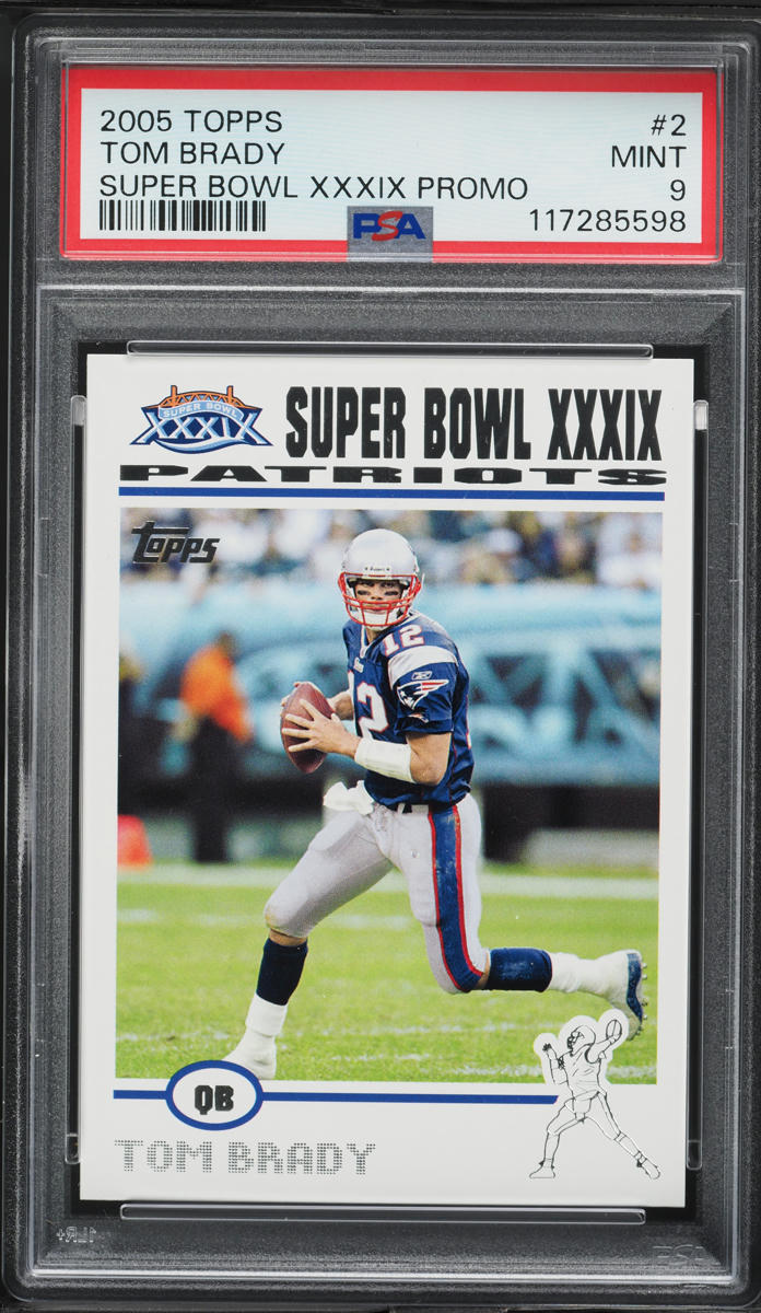 2005 Topps Super Bowl XXXIX Promo Tom Brady /1000 #2 PSA 9 MINT