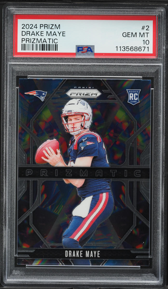2024 Panini Prizm Prizmatic Drake Maye ROOKIE #2 PSA 10 GEM MINT