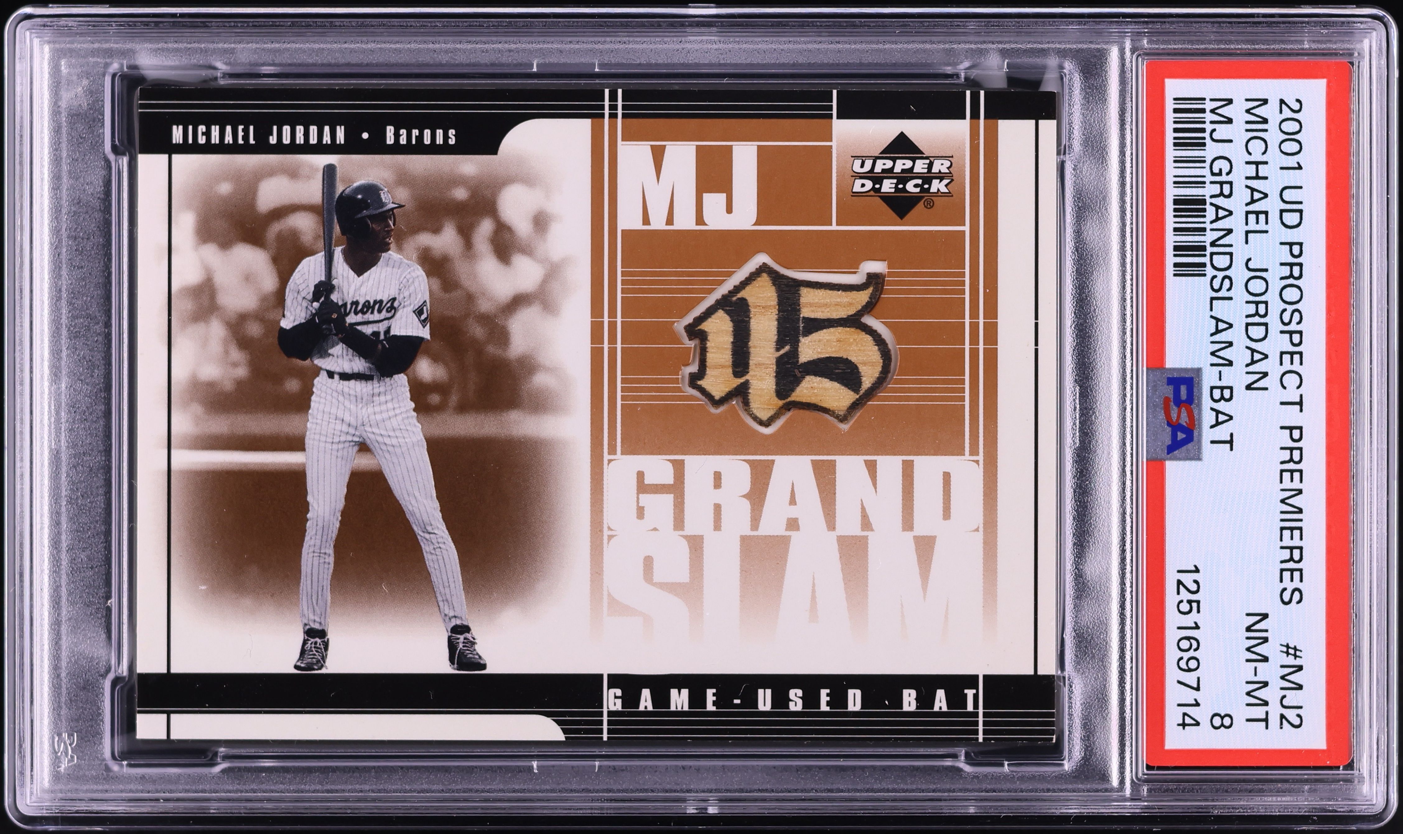 2001 Upper Deck MJ Grandslam Game-Used Bat Michael Jordan PATCH