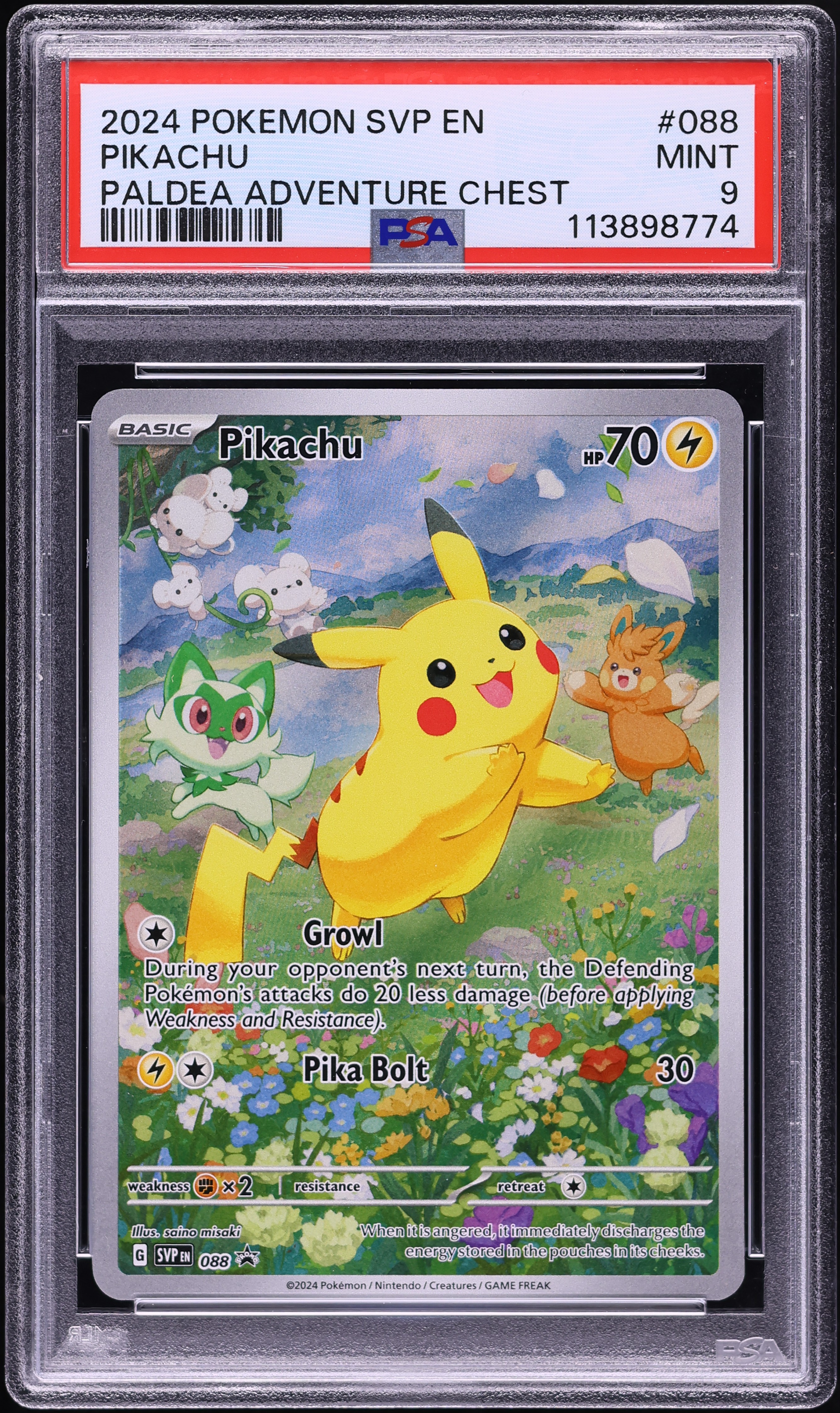2024 Pokemon SV Black Star Promo Adventure Chest Full Art Pikachu