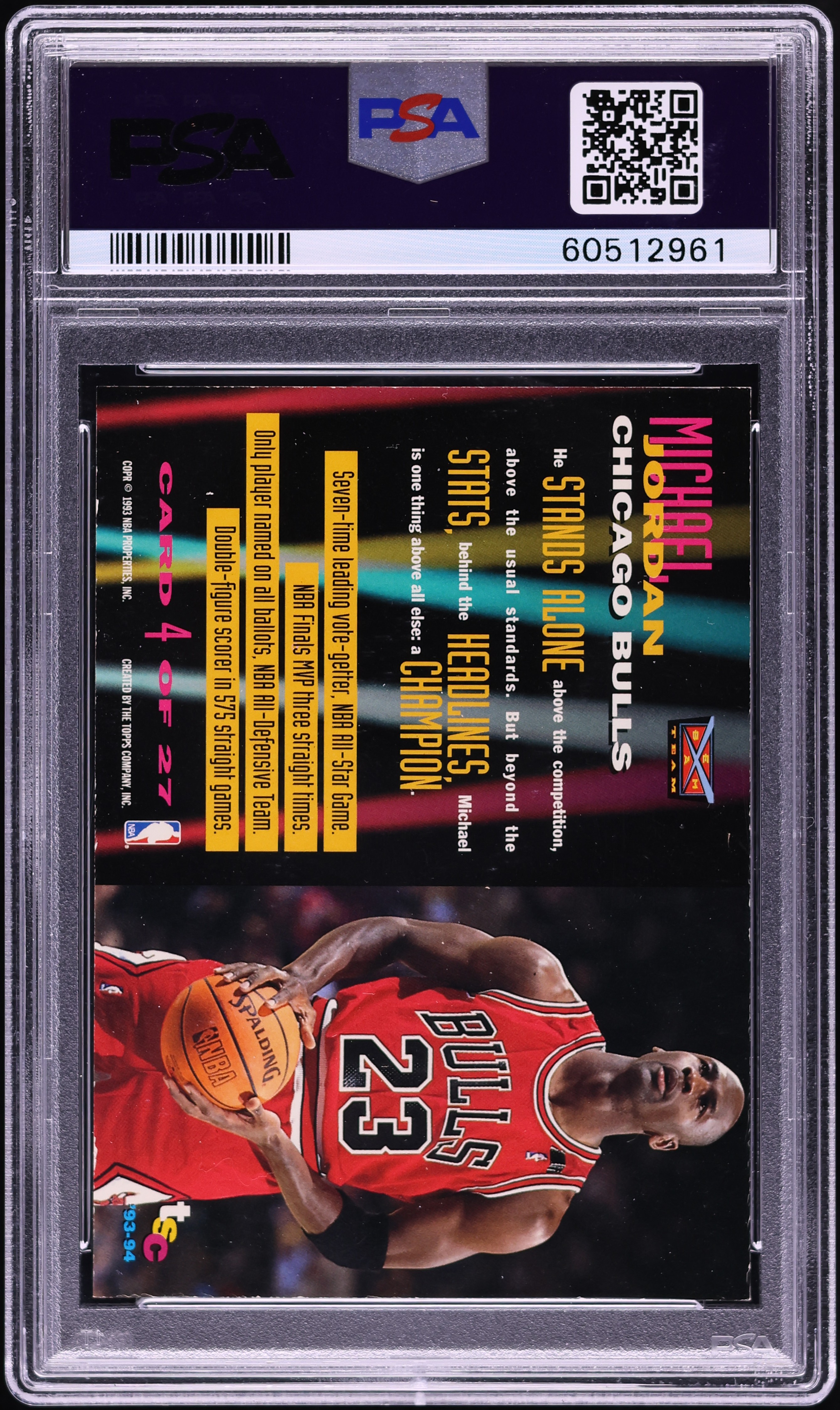 1993 Stadium Club Beam Team Members Only Gold Stamp Michael Jordan