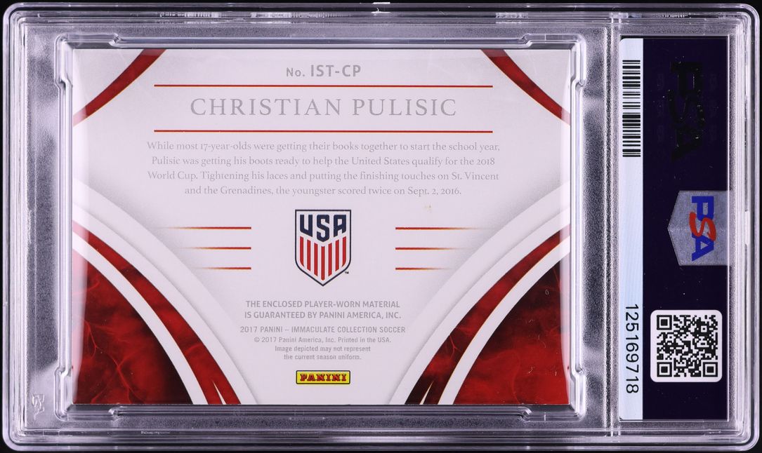 2017 Immaculate Collection Standard Christian Pulisic ROOKIE PATCH