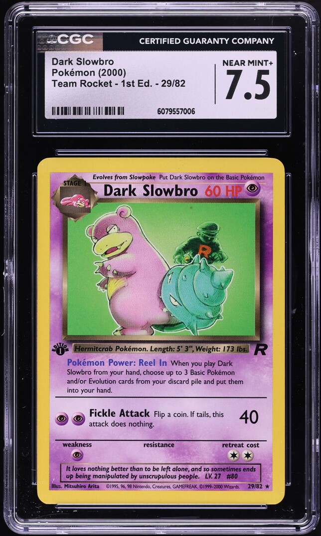 dark slowbro pokemon card 087/081}Slowbro It has been scanned while inside a sleeve or a sleeve with a top loader Dark Slowbro Holo | eBay