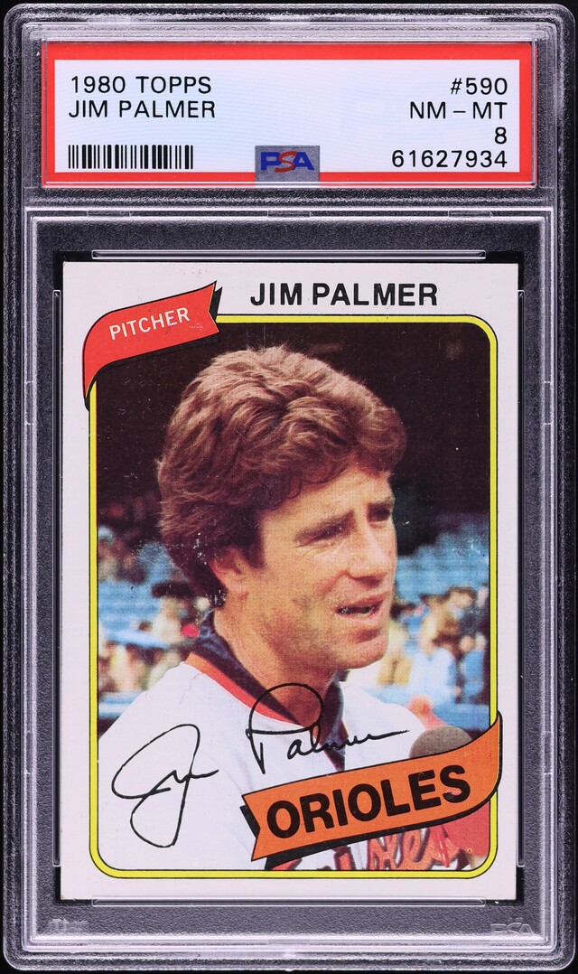 1980 Topps Jim Palmer #590 PSA 8 NM-MT