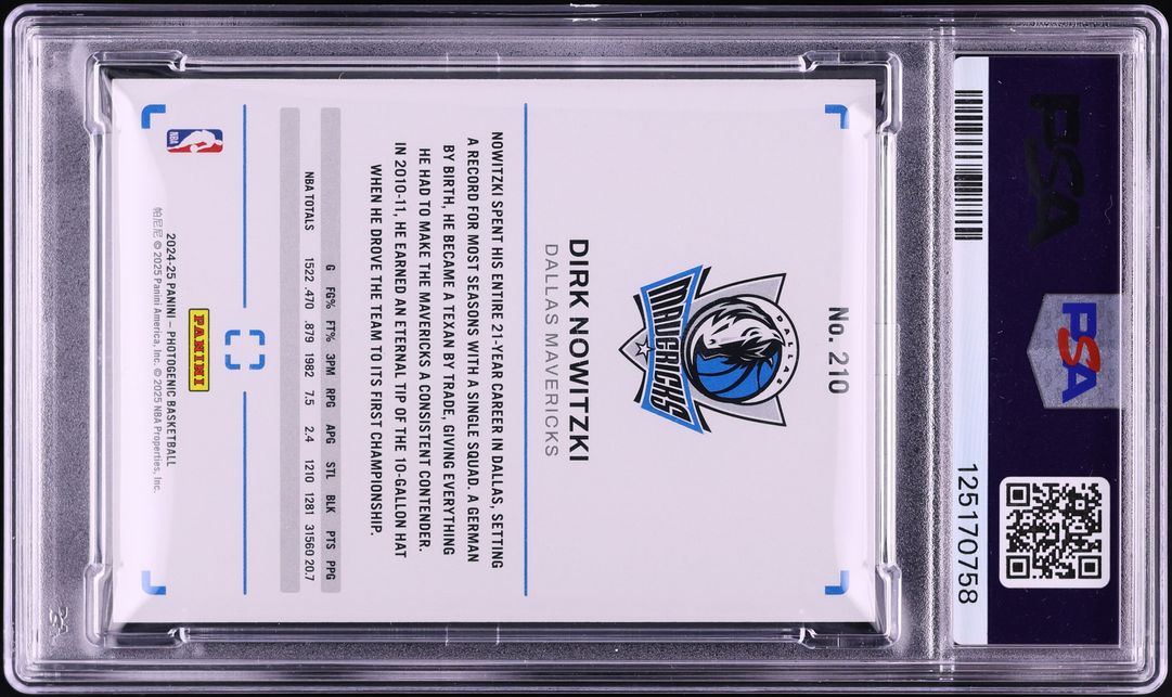 2024 Panini Photogenic Wedges Dirk Nowitzki /49 #210 PSA 10 GEM MINT