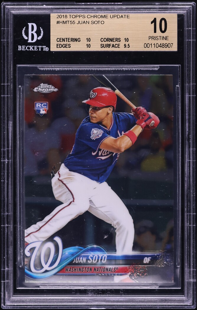 2018 Topps Chrome Update Juan Soto ROOKIE #HMT55 BGS 10 PRISTINE