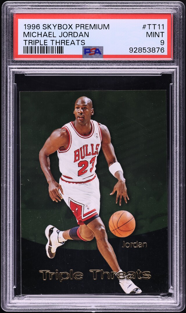 1996 Skybox Premium Triple Threats Michael Jordan #TT11 PSA 9 MINT