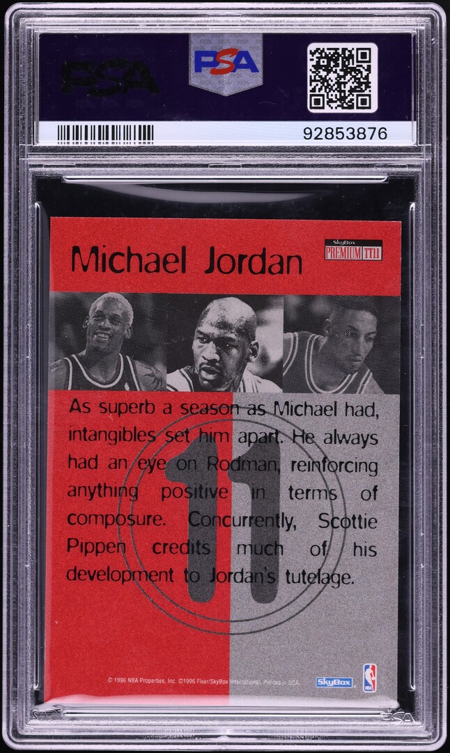 1996 Skybox Premium Triple Threats Michael Jordan #TT11 PSA 9 MINT
