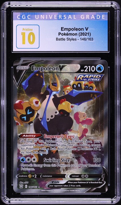 2021 Pokemon SWSH Battle Styles Full Art Empoleon V #146 CGC 10 PRISTINE