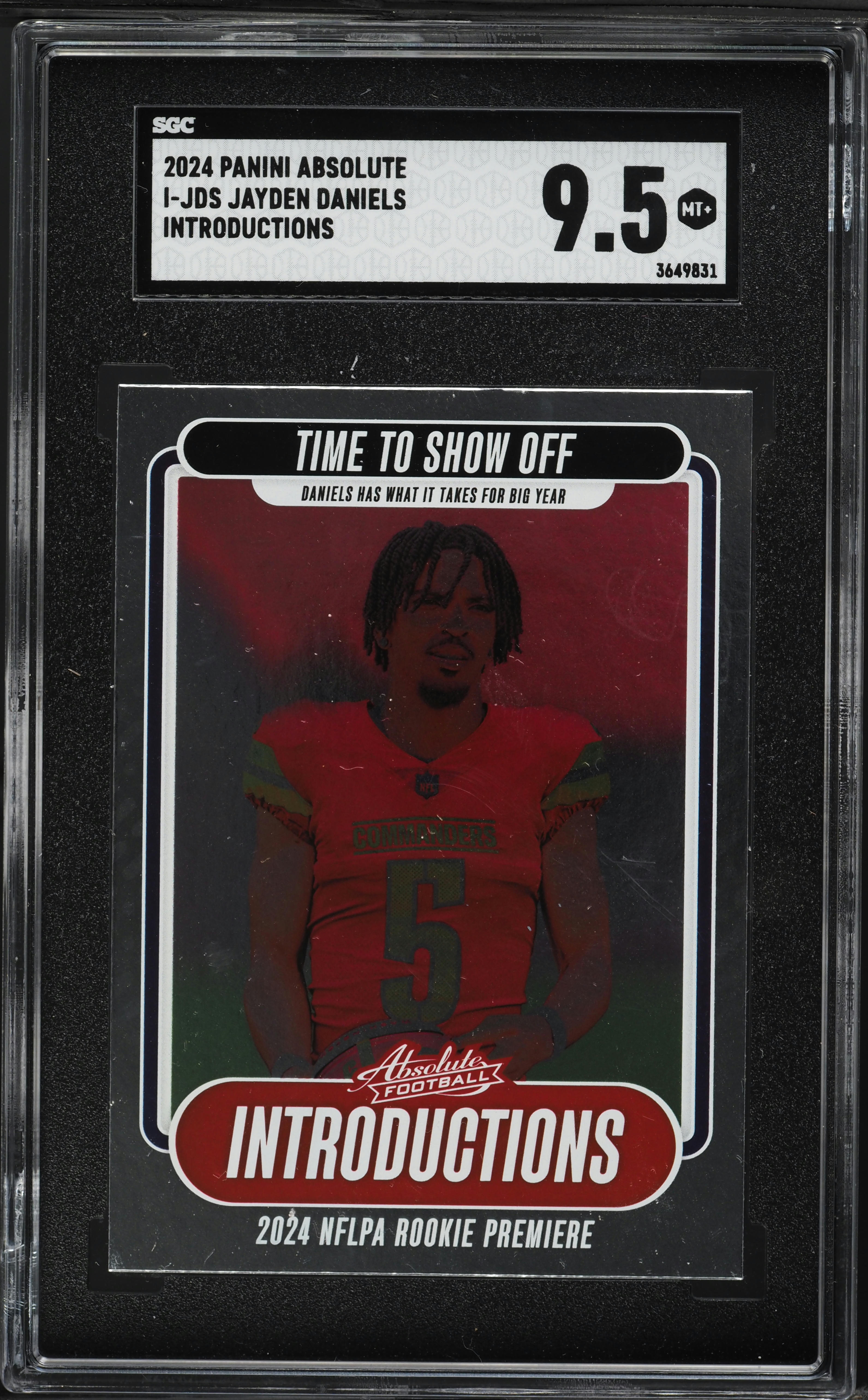 2024 Absolute Introductions Jayden Daniels ROOKIE #I-JDS SGC 9.5