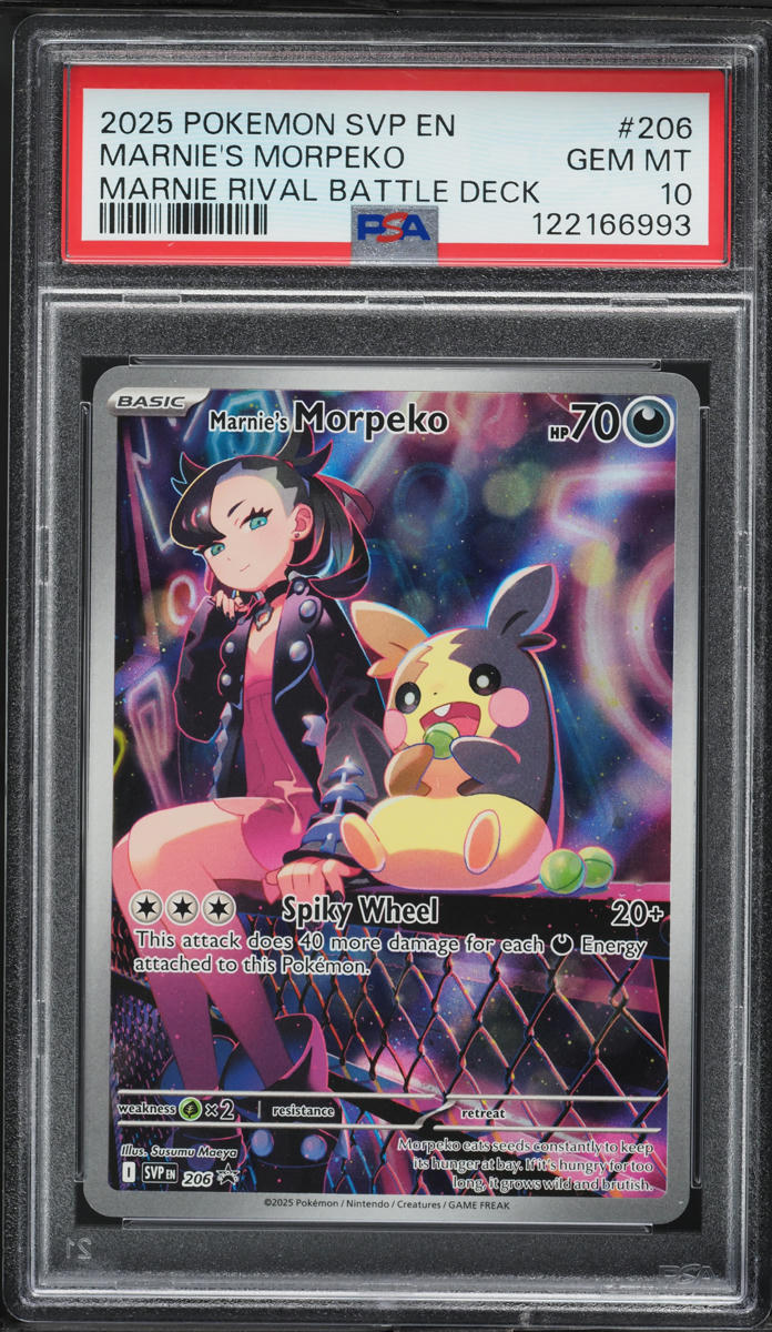 2025 Pokemon SV Promo Rival Battle Deck Marnie's Morpeko #206 PSA 10 GEM MINT