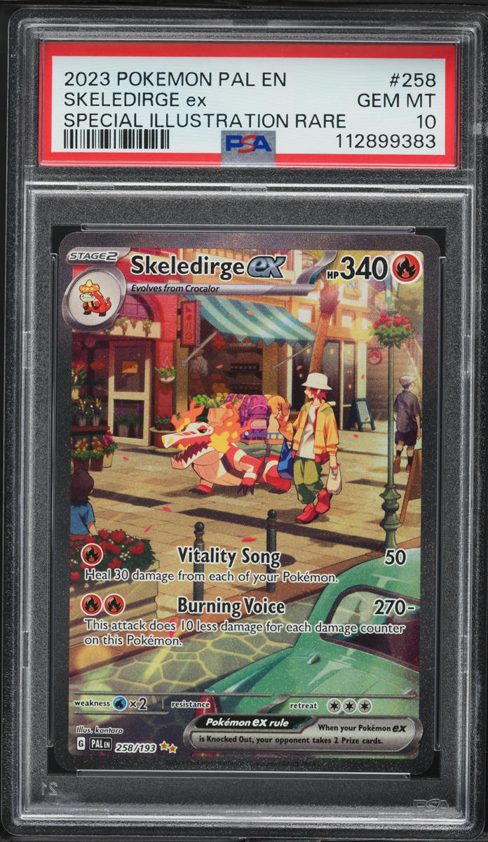 2023 Pokemon SV Paldea Evolved SIR Skeledirge ex #258 PSA 10 GEM MINT
