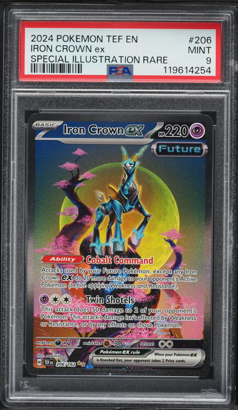 2024 Pokemon Scarlet & Violet Temporal Forces SIR Iron Crown ex #206 PSA 9 MINT