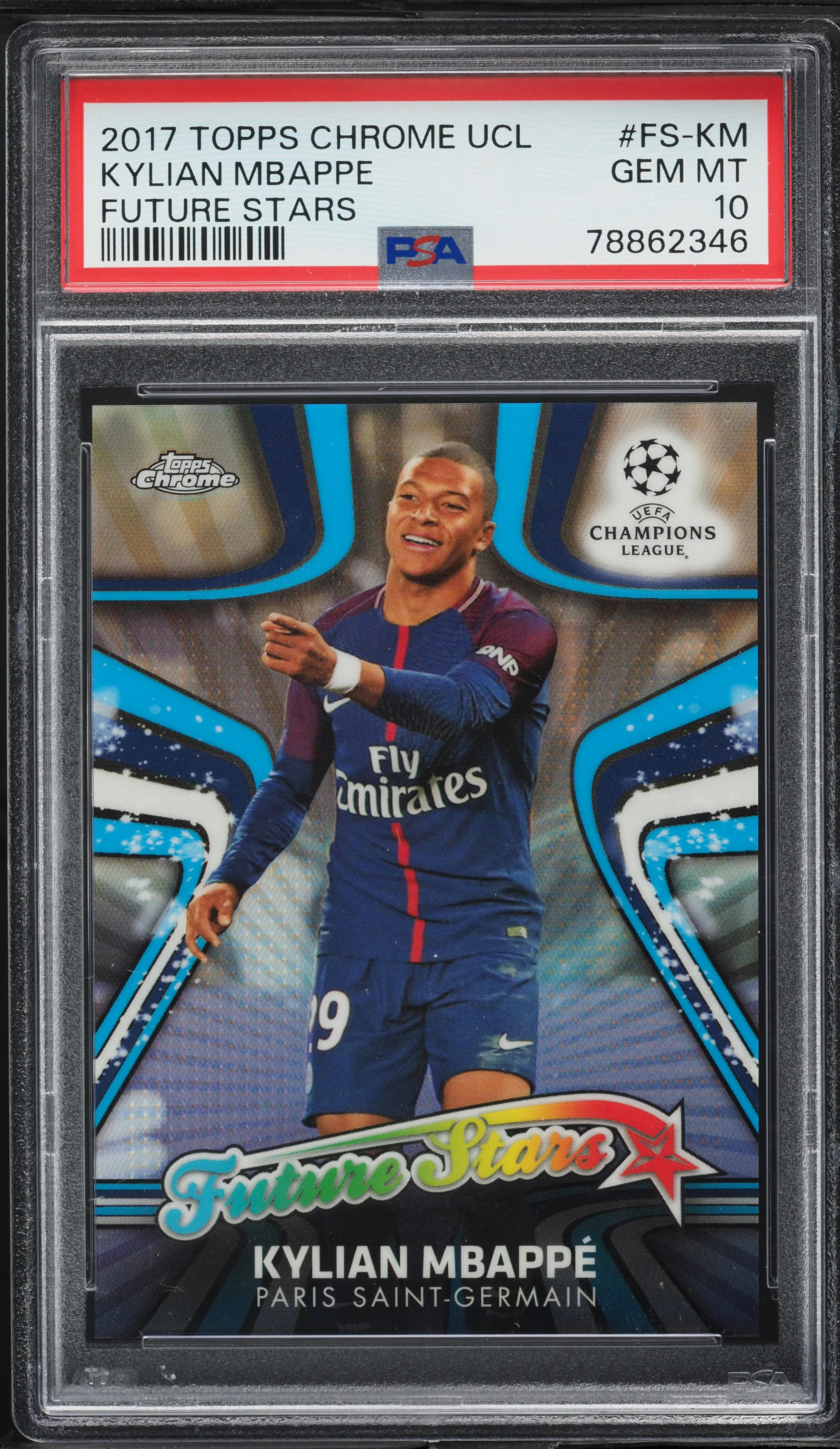 2017 Topps Chrome UEFA Future Stars Kylian Mbappe ROOKIE #FS-KM